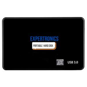 EXPERTRONICS External Hard Disk – Ultra Slim USB 3.0 High-Speed HDD – Compatible with Windows/Mac/Linux (Black) – 1 Year Warranty