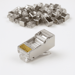 EXPERTRONICS RJ45 Cat6 Shielded Connector Plug for Ethernet Cable – Gold Plated 8P8C Modular Network Plug – High-Speed, Stable Signal Transmission – Compatible with Cat5, Cat5e, Cat6 Cables