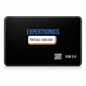 EXPERTRONICS External Hard Disk – Ultra Slim USB 3.0 High-Speed HDD – Compatible with Windows/Mac/Linux (Black) – 1 Year Warranty