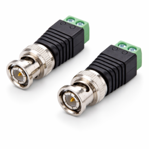 EXPERTRONICS TV-out Cable 20 Pcs Set DC Pin Green BNC Male Baloon Connector for CCTV (Black & Green, For Camera)