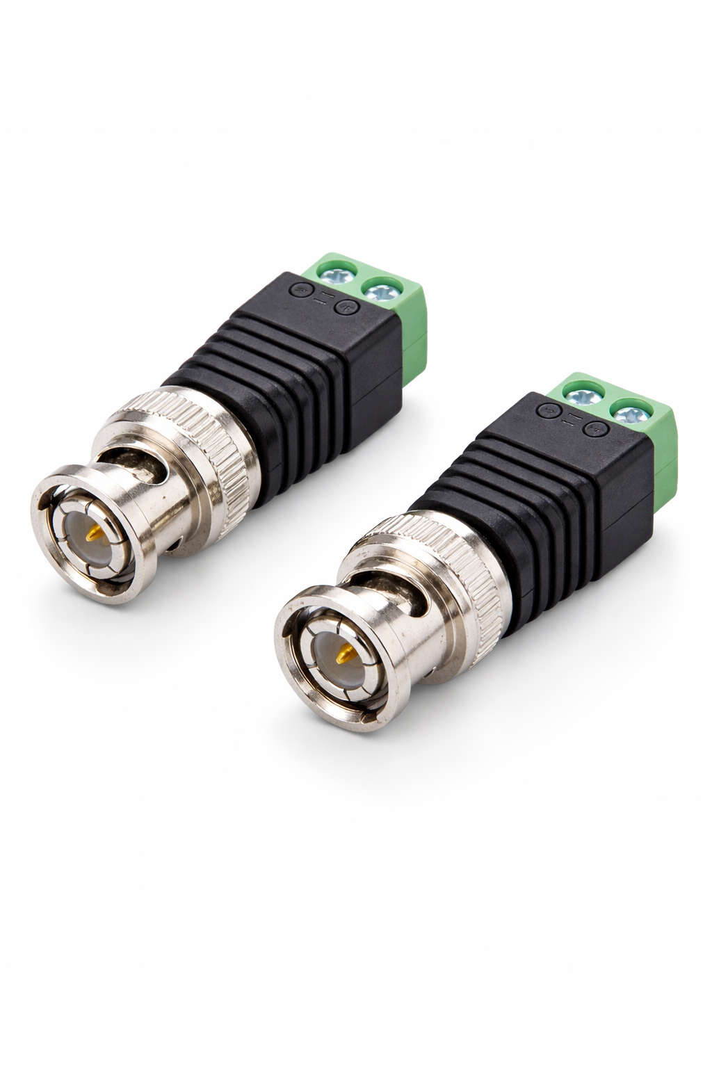 EXPERTRONICS TV-out Cable 20 Pcs Set DC Pin Green BNC Male Baloon Connector for CCTV (Black & Green, For Camera)