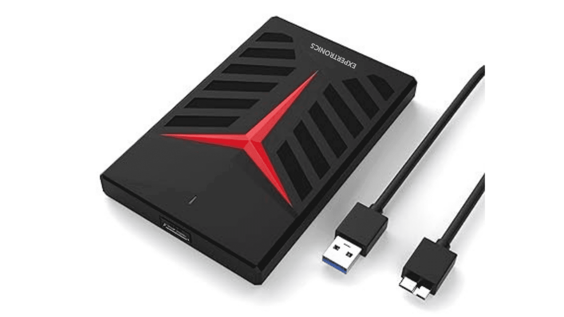 EXPERTRONICS External Hard Disk β Ultra Slim USB 3.0 HDD with LED Indicator β High-Speed Drive for Laptop, PC, Mac β Compatible with Windows/macOS/Linux (Black) β 1 Year Warranty