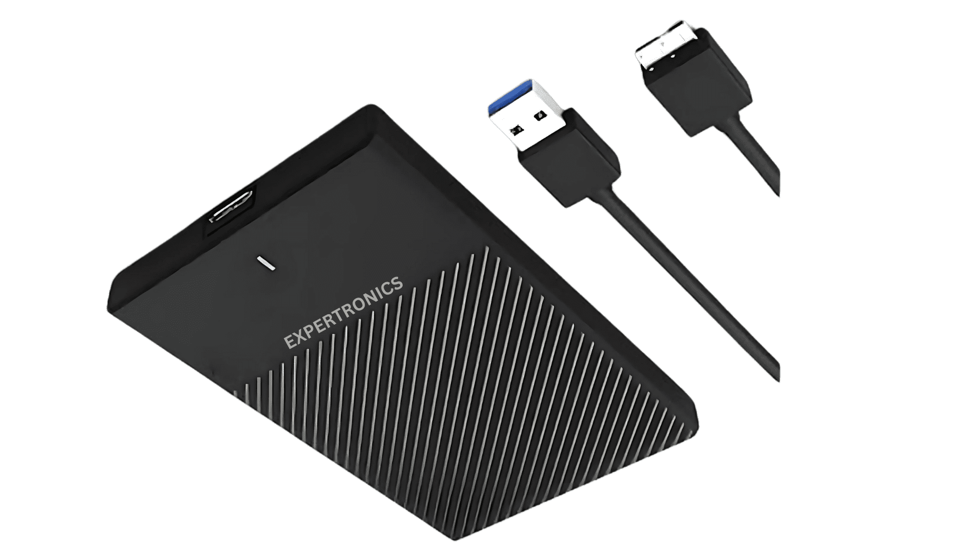 EXPERTRONICS External Hard Disk – USB 3.0 with Silver Port, 5Gbps Speed, Anti-Vibration, Heat Dissipation, Auto Sleep – for Laptop, PC, Mac – Black – 1 Year Warranty