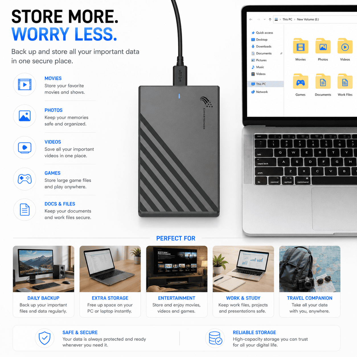 EXPERTRONICS External Hard Disk Drive | USB 3.0 HDD - Image 6